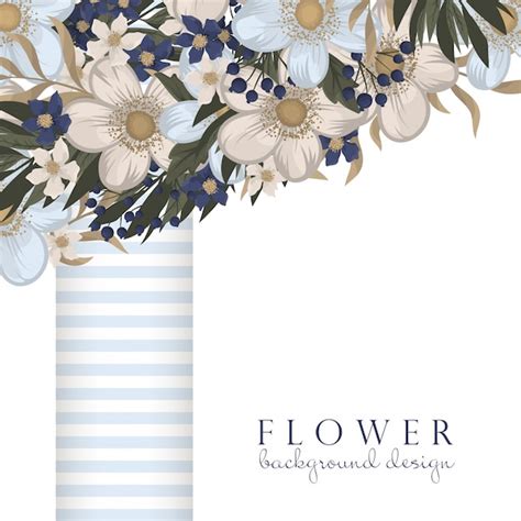 Premium Vector | Flower designs border - light blue flowers