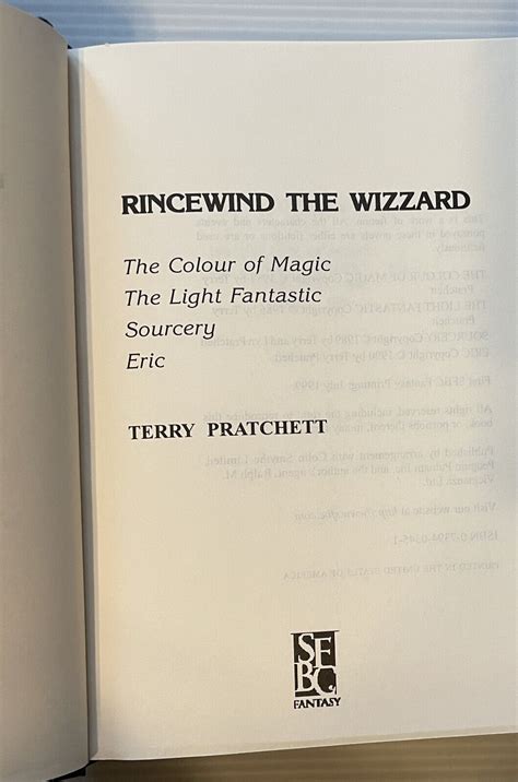 Discworld Omnibus Rincewind The Wizard Hardcover By Sir Terry Pratchett