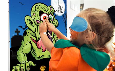 Rmmd® Halloween Party Games For Kids Pin The Eye On The Zombie Games 24