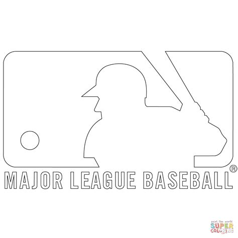 MLB Logo coloring page | Free Printable Coloring Pages