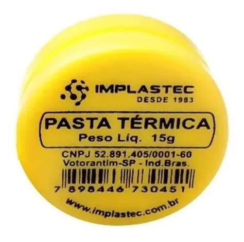 Pasta Termica De Silicone 15g Implastec MercadoLivre