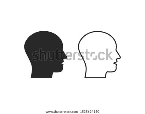 Head Talk Speaking Icon Vector Illustration Stock Vector Royalty Free