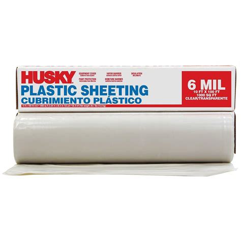 Husky Ft X Ft Clear Mil Polyethylene Sheeting Rolls