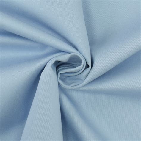 Tissu Coton Serg Uni Bleu Clair Tissus Hemmers