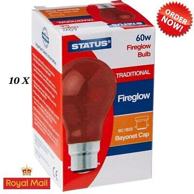 Status Fireglow Effect W Clear Classic Bc B Light Bulbs Bayonet Cap