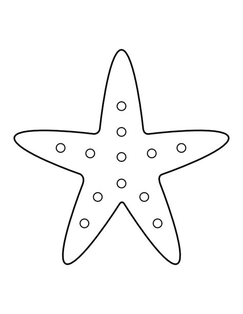 Printable Starfish Coloring Page