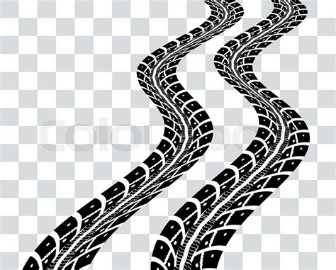 Tire Tracks Vector Stock Vector Colourbox