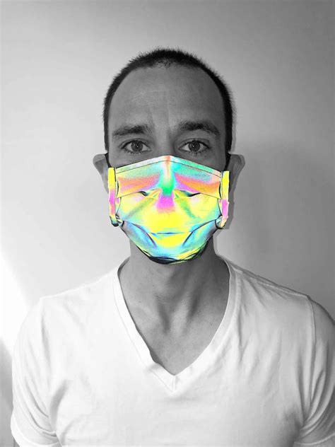 Reflective Face Mask Cybergoth Mask Rave Mask Rainbow Mask Etsy