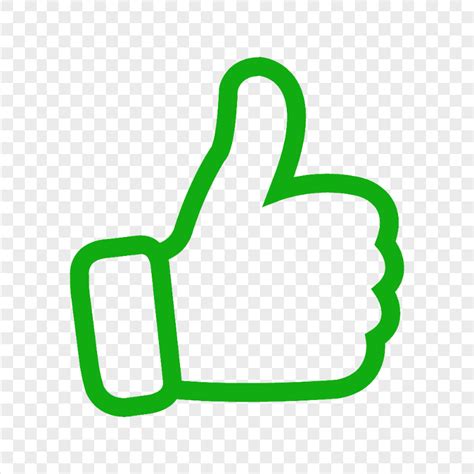 Green Thumbs Up Like Icon PNG Image | Citypng