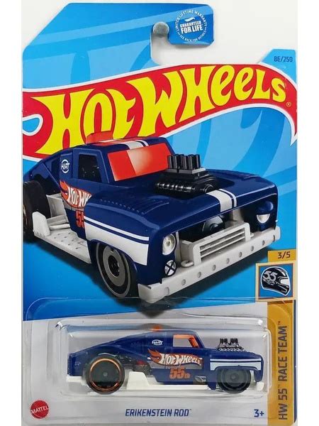 HKH Машинка металлическая игрушка Hot Wheels коллекционная модель ERIKENSTEIN ROD синий