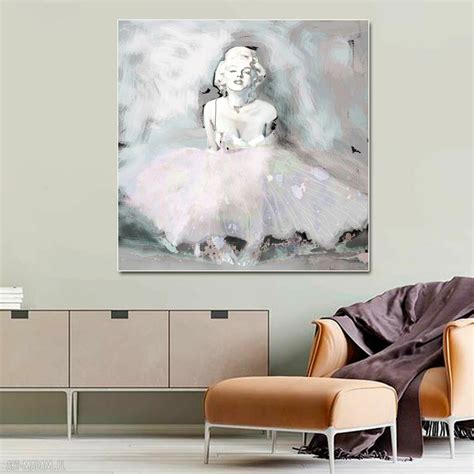 obraz marilyn monroe baletnica 80x80 nowoczesny na ścianę ღ art Madam pl