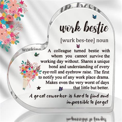 Work Bestie Gifts For Women Coworker Work Bestie Definition Sign Funny