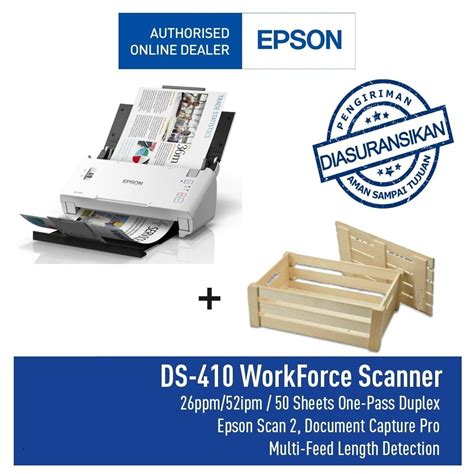 Jual Scanner Epson Workforce Ds Ds A Duplex Sheet Fed Document