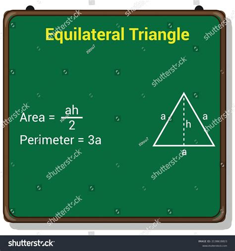 Area Perimeter Equilateral Triangle Mathematics Stock Vector (Royalty Free) 2138618823 ...