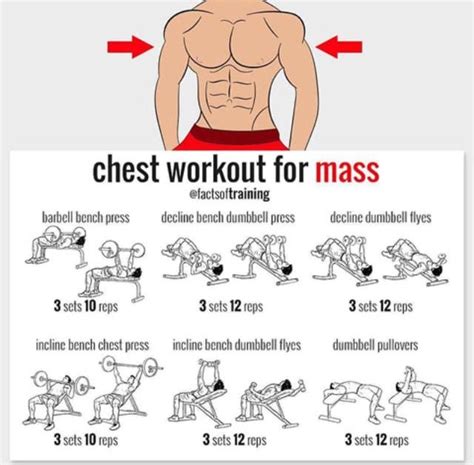 Pin by Inschka on //:WORKOUT & FOOD TIPS:// | Chest workout for mass ...