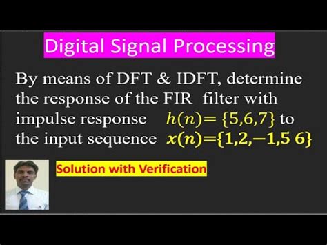 Linear Convolution Of Two Sequences Youtube