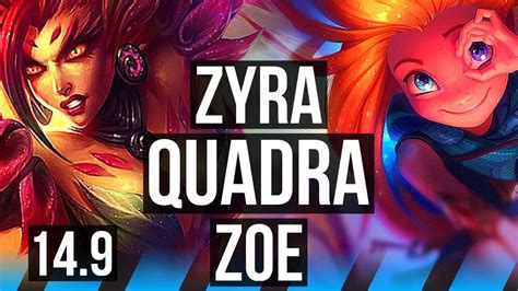 ZYRA Vs ZOE MID Quadra 2100 Games EUW Master 14 9 YouTube