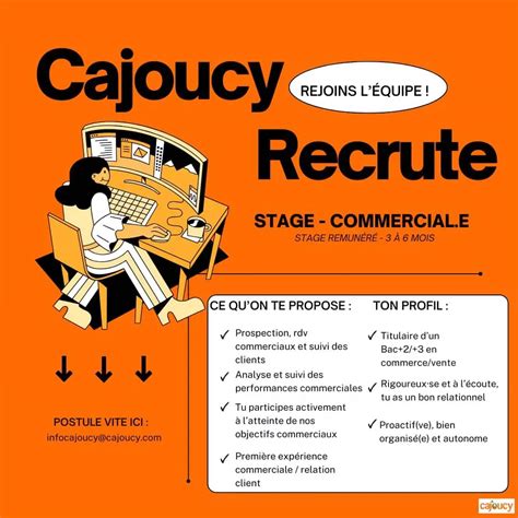 Cajoucy Recrute Stagiaire Commerciale H F Y A Bara Offres D Emplois