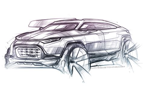 Suv Sketch at PaintingValley.com | Explore collection of Suv Sketch