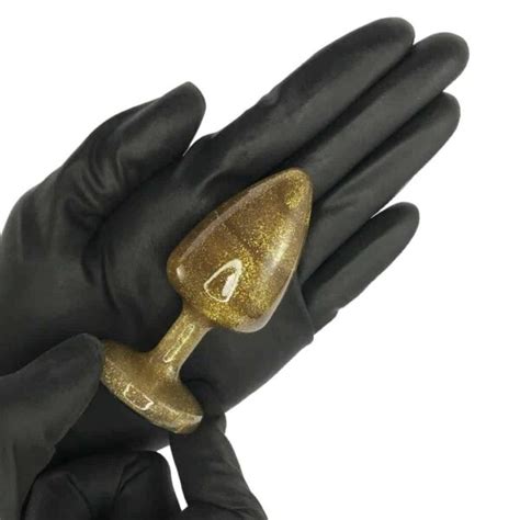 Kit Plug Anal 3 Tamanhos P M E G Glitter Dourado Feito Em ABS Filhos De Afrodite Loja Das
