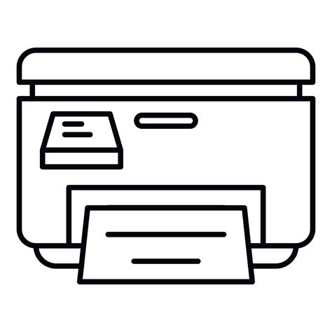 Printer icon, outline style 15552599 Vector Art at Vecteezy