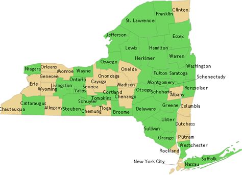 isimez: new york state counties map