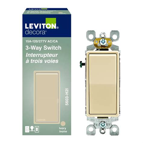 Leviton Decora 3 Way Switch Ivory The Home Depot Canada