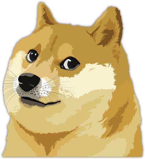 Amazon.com: Doge Head - 3.0"x3.3" - Printed Vinyl Decal Sticker Such Wow Dog Shiba Meme : Automotive