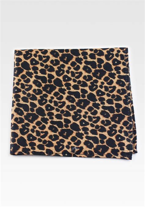 Cheetah Pocket Square | Mens Suit Hanky with Cheetah Leppard Print ...