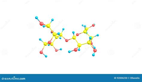 Lactose Molecular Structure Isolated on White Stock Illustration ...