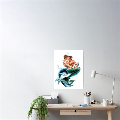 "Merman Love" Poster by MerrowFins | Redbubble