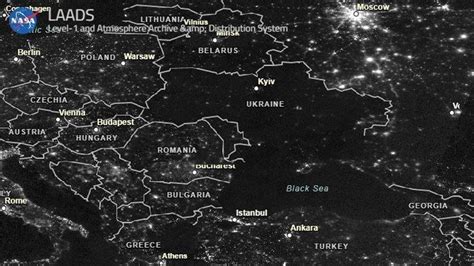 Una Impactante Foto Satelital De La Nasa Muestra A Ucrania A Oscuras