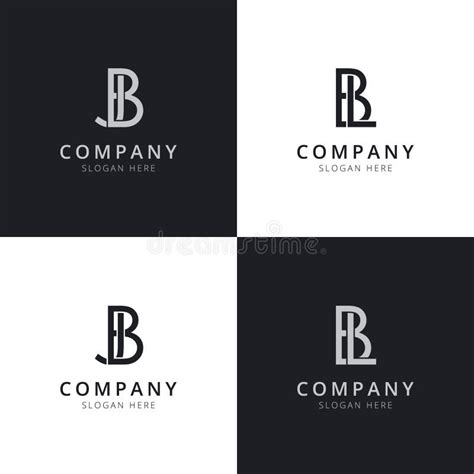 Plantillas Iniciales De Logotipo De Letra Bj Bl Ilustraci N Del Vector