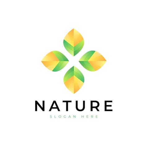 Natur Bunte Abstrakte Logo Design Vorlage Premium Vektor