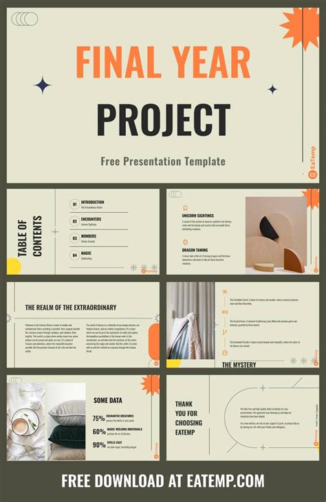 Final Year Project Ppt Presentation Template Eatemp