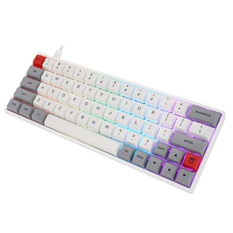 Promo RECOMMENDED GEEK SK64S SKYLOONG BLUETOOTH HOT SWAP OPTICAL MECHANICAL KEYBOARD GrayWhite