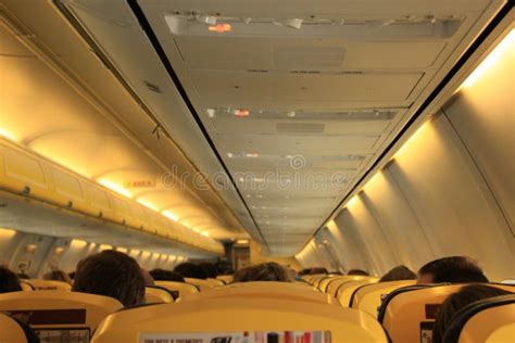 Plane interior stock photo. Image of escape, boarding - 62981282