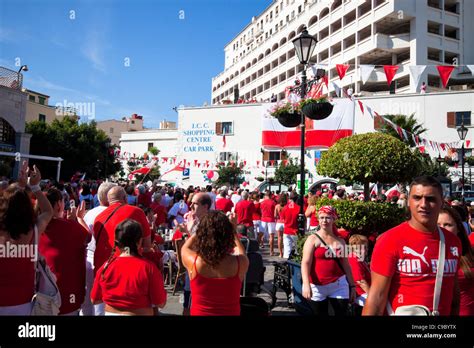 Gibraltar City Center During Gibraltar National Day 10 September 2011