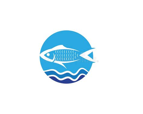 Icono Del Vector De La Plantilla Del Logotipo De Los Pescados