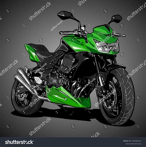 Cool Naked Bike Vector Template Stock Vector Royalty Free Shutterstock