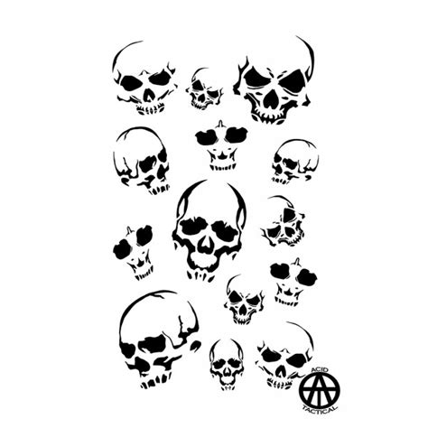 Skull Tattoo Stencils Skull Stencils For Airbrush Painting Acid Tactical®