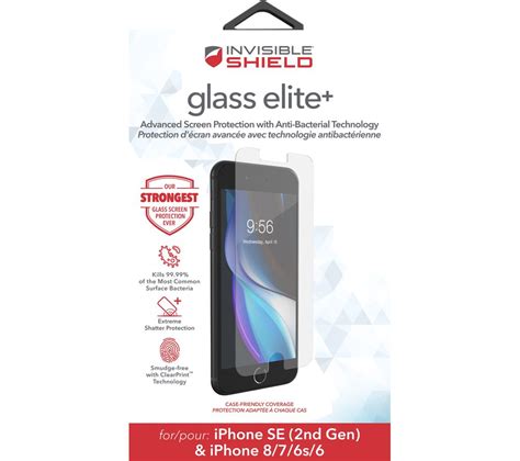 Zagg Invisibleshield Glass Elite Iphone 6 6s 7 8 Se Screen Protector Fast Delivery