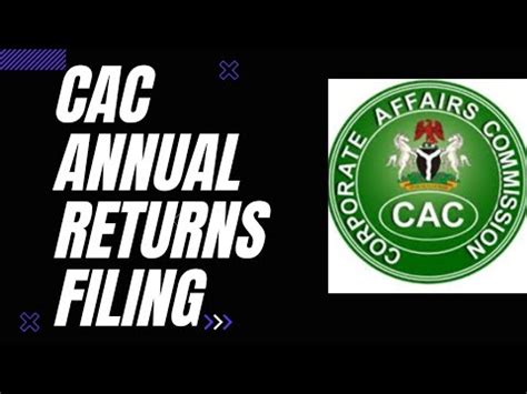 CAC ANNUAL RETURN FILLINGS All You Need To Know YouTube