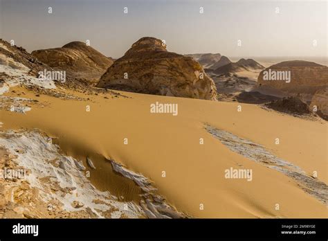 Rock Formations Of El Aqabat Agabat Valley In The White Desert Egypt