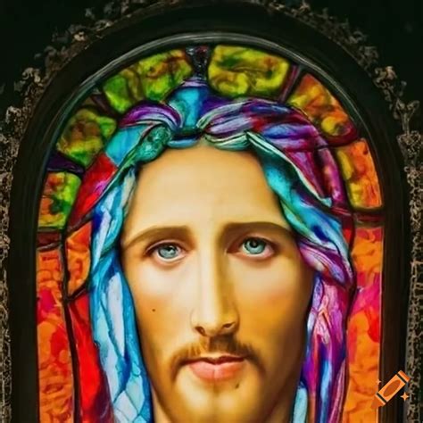 Jesus Christ Eyes Close Up Peace Friendly Colorful