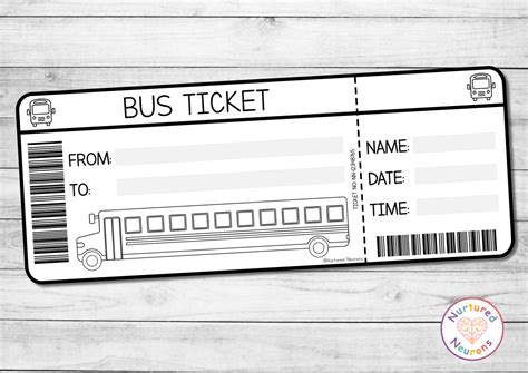 Printable Bus Ticket Templates - Transport Dramatic Play Resource ...