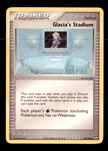 CARTE POKÉMON GLACIA S Stadium EX Power Keepers 76 108 PRESQUE COMME