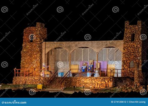 Night View Of The Easter Pageant In The Holy City At Wichita Mountains