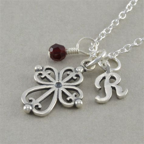 Childs Cross Necklace Birthstone By Sixsistersbeadworks On Etsy