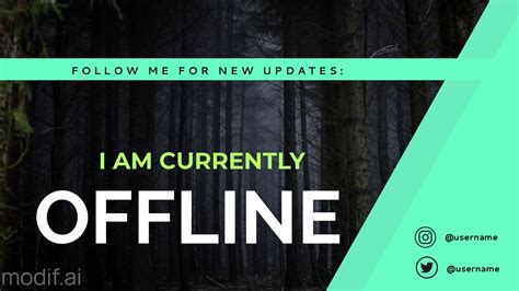 Dark Forest Twitch Offline Banner Template - Mediamodifier